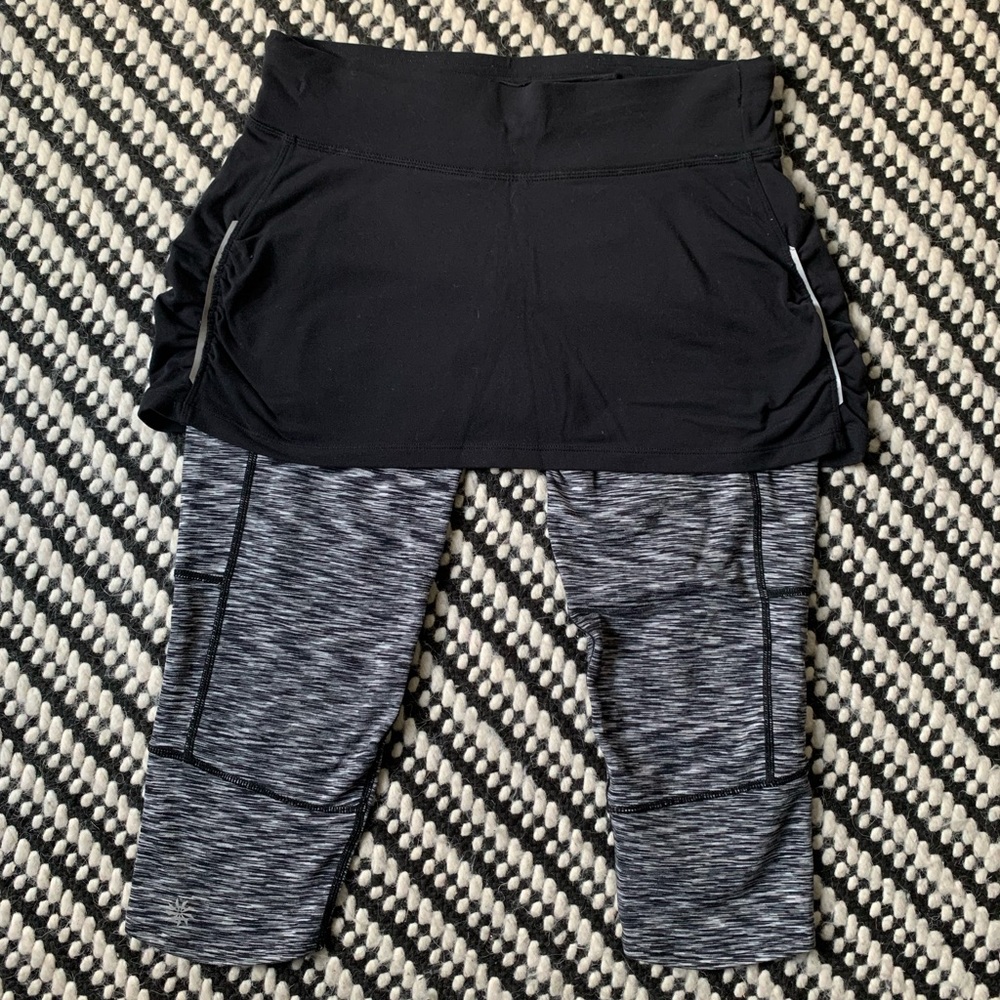 Athleta Cropped Leggings 2-in-1